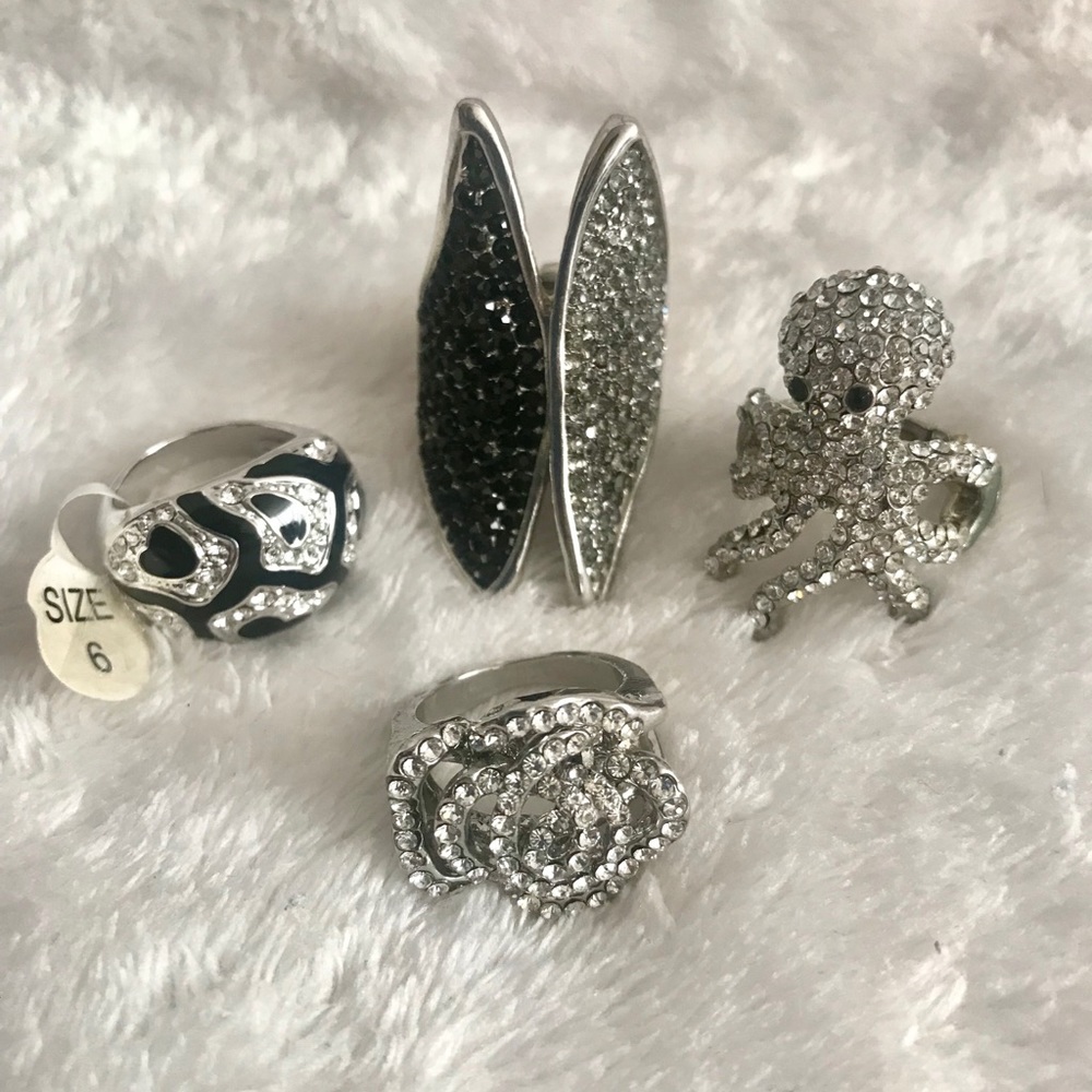 💥Adjustable Crystal Ring Bundle